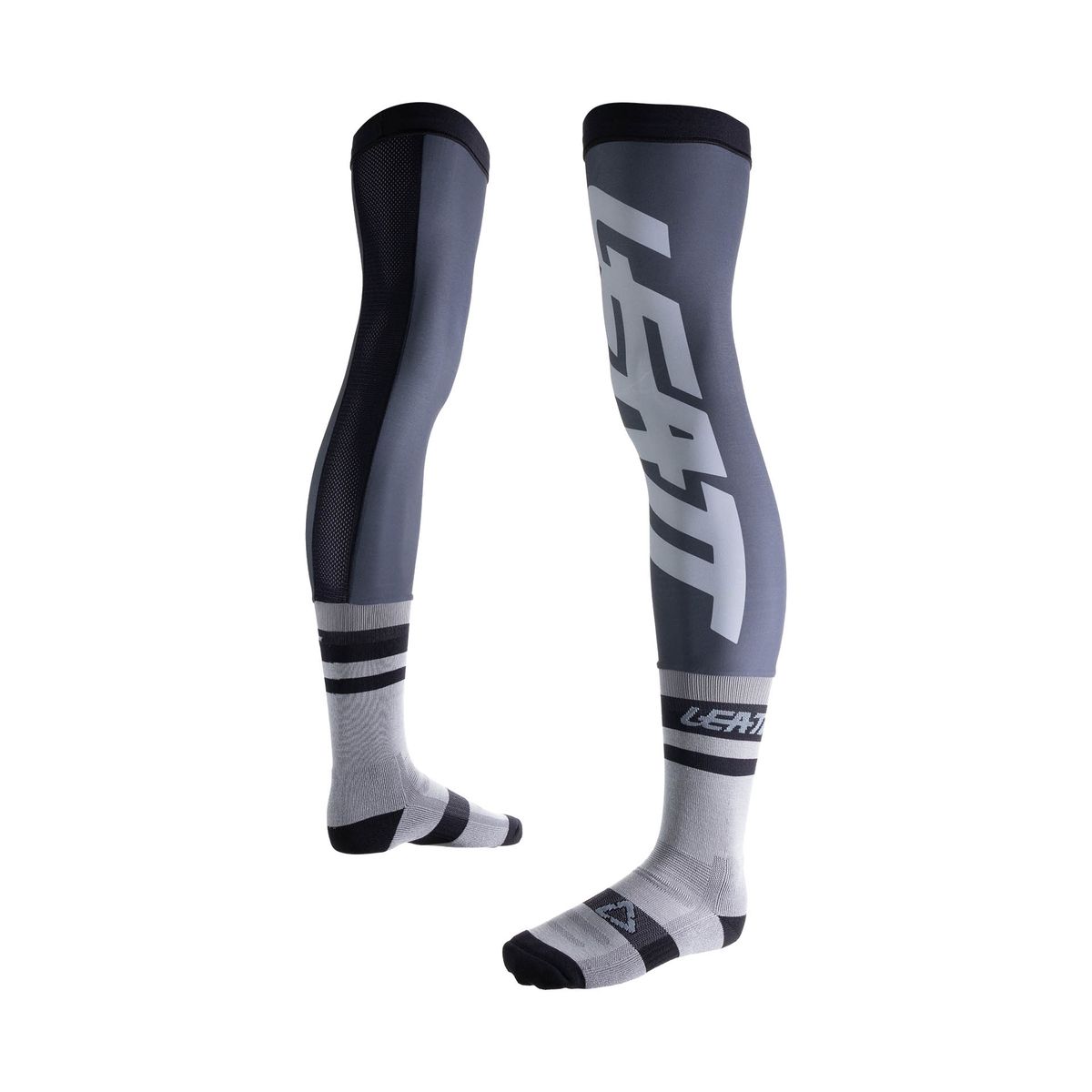 🩶🔥 Calcetines con Rodillera Leatt – Color Gris - Comodidad, protección y rendimiento en un solo accesorio 🚵‍♂️🛡️ L