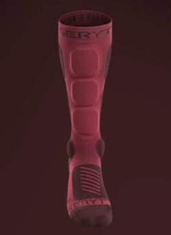 🛡️🔴 Calcetines Protectores SHELTER Protective Socks Dark Red – Protección, Comodidad y Estilo para MTB 🚵‍♂️🏔️