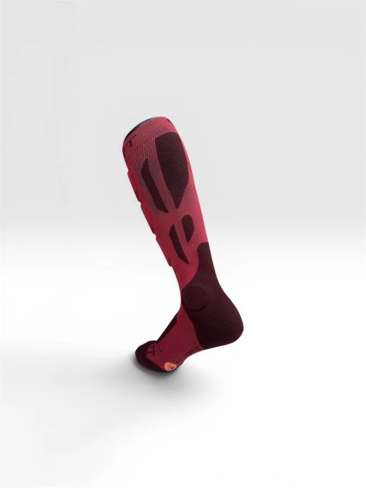 🛡️🔴 Calcetines Protectores SHELTER Protective Socks Dark Red – Protección, Comodidad y Estilo para MTB 🚵‍♂️🏔️