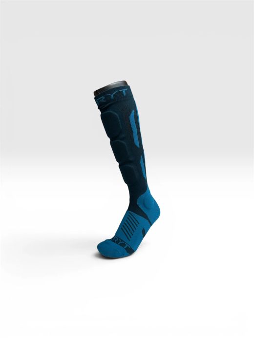 🛡️🔵 Calcetines Protectores SHELTER Protective Socks Petrol Blue – Protección y Comodidad para MTB 🚵‍♂️🏔️