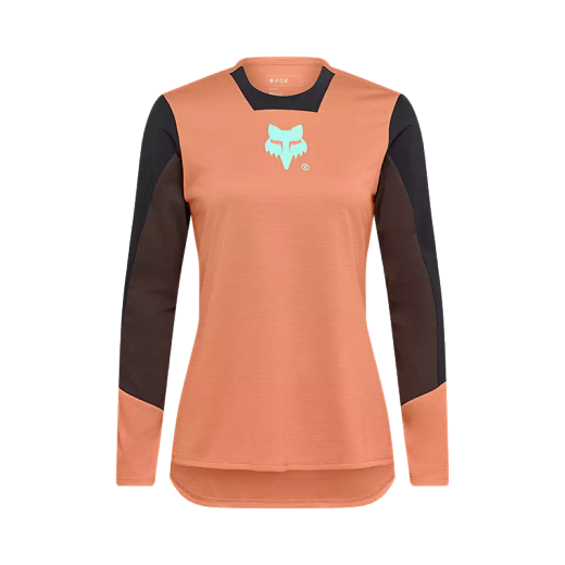 Camiseta de Manga Larga FOX Defend Elevated Mujer 🦊💪 | Resistencia y Comodidad MTB Coral