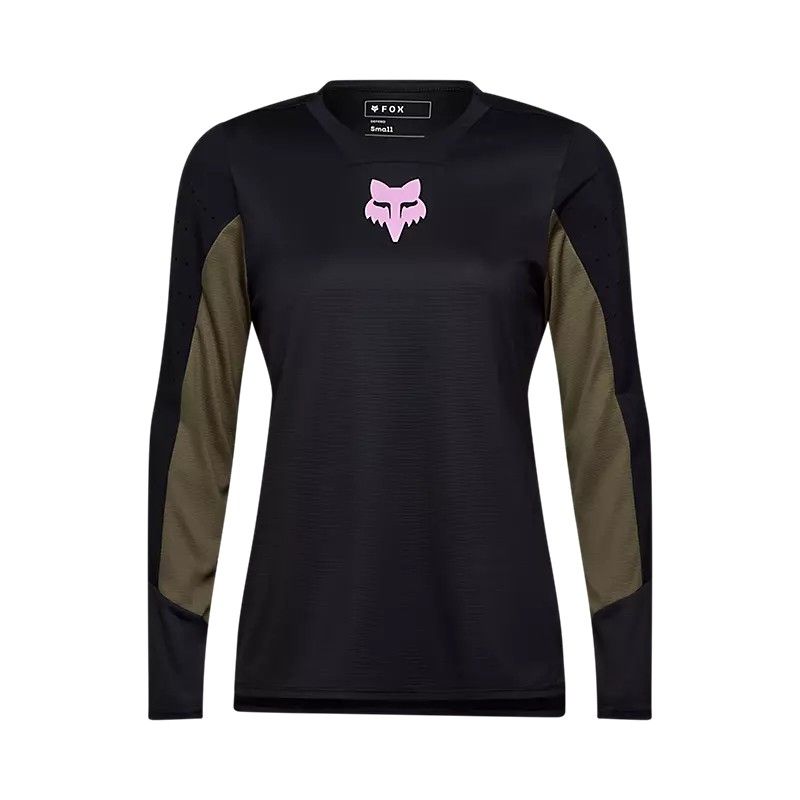 🚵‍♀️ Camiseta de Manga Larga FOX Defend Park para Mujer – Resistencia y Comodidad para Rutas Exigentes L
