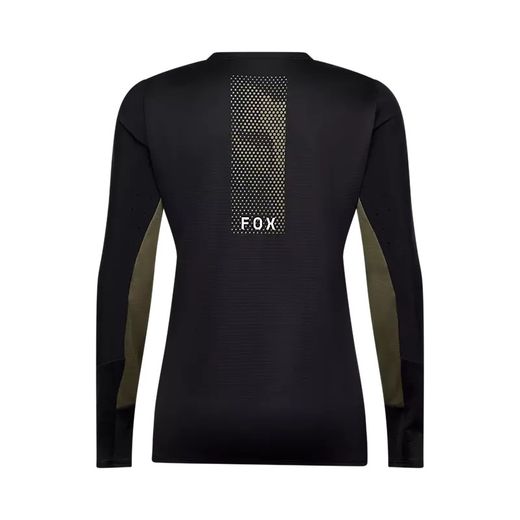 🚵‍♀️ Camiseta de Manga Larga FOX Defend Park para Mujer – Resistencia y Comodidad para Rutas Exigentes