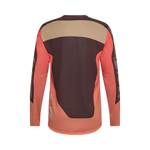 🚵‍♂️👕 Camiseta de Manga Larga Fox Flexair Elevated – Ligereza, Comodidad y Rendimiento  Color Marrón Cacao 🍫🌿
