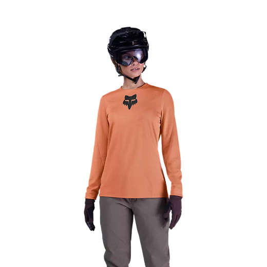 🚵‍♀️👕 Camiseta de Manga Larga FOX Ranger Head para Mujer – Comodidad y Rendimiento en Cada Ruta 🌿