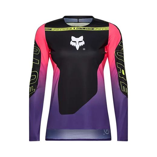 Camiseta Fox de Manga Larga Flexair Elevated para Mujer – Confort y Estilo para Ciclistas de MTB Color Negro