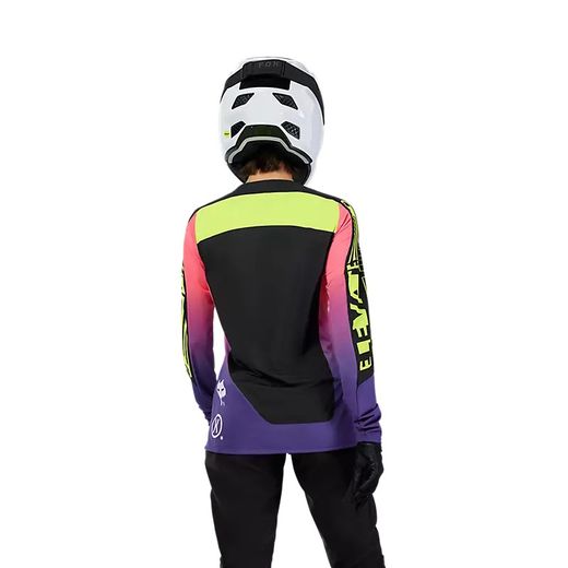 👕🚵‍♀️ Camiseta Fox de Manga Larga Flexair Elevated para Mujer– Confort y Estilo para Ciclistas de MTB Color Negro