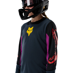 👕🔥 Camiseta Fox Defend Creation Youth Manga Larga – Resistencia y Rendimiento para Jóvenes Riders MTB