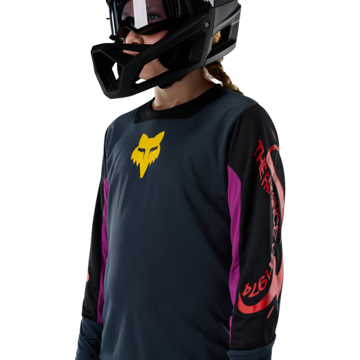 👕🔥 Camiseta Fox Defend Creation Youth Manga Larga – Resistencia y Rendimiento para Jóvenes Riders MTB
