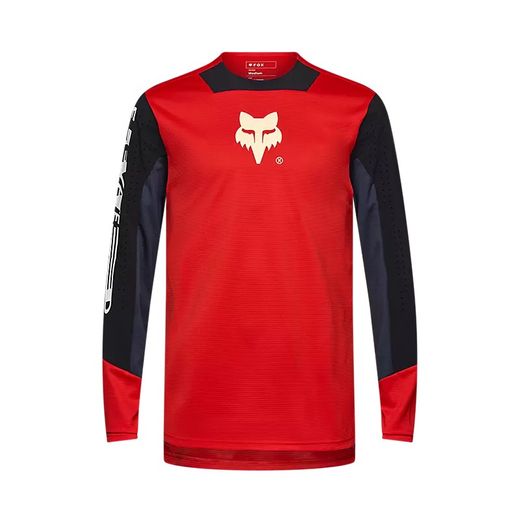 Camiseta Fox Defend Elevated – Resistencia y Estilo para el MTB Rojo fluorescente
