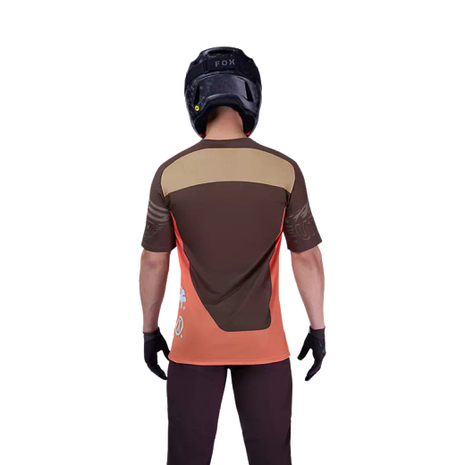 🚵‍♂️👕 Camiseta Fox Flexair Elevated – Confort y Rendimiento para MTB  Color Marrón Cacao 🍫🌿