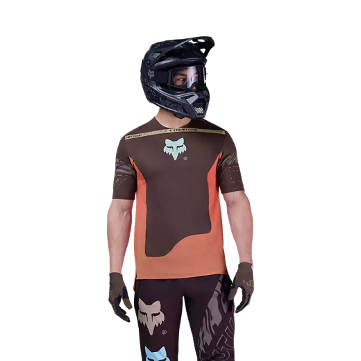 🚵‍♂️👕 Camiseta Fox Flexair Elevated – Confort y Rendimiento para MTB  Color Marrón Cacao 🍫🌿