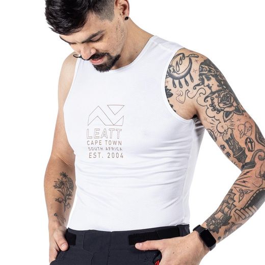 Camiseta Leatt Interior sin Mangas Blanco | Comodidad, Transpirabilidad y Rendimiento para Ciclistas