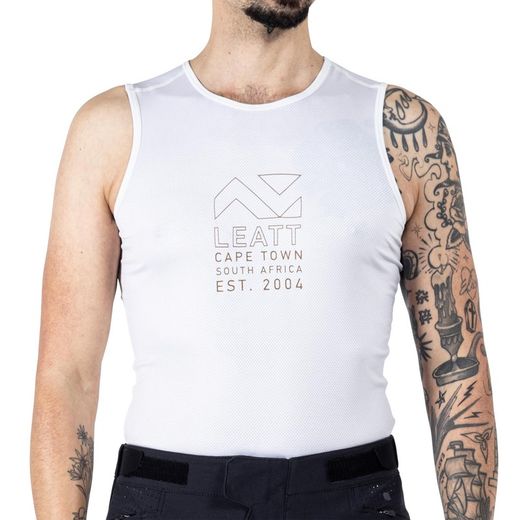 Camiseta Leatt Interior sin Mangas Blanco | Comodidad, Transpirabilidad y Rendimiento para Ciclistas