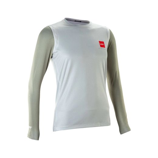 🤍🚵‍♀️ Camiseta Leatt MTB Gravity 2.0 Manga Larga Mujer Blanco – Estilo, ligereza y control total 🌿💨