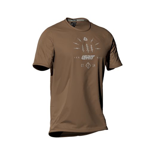 🟤🚵‍♂️ Camiseta Leatt MTB Gravity 3.0 Jr Marrón Loam – Estilo, confort y rendimiento para jóvenes riders ⚡🌄