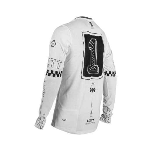 🤍🚵‍♀️ Camiseta Leatt MTB Gravity 3.0 Manga Larga Blanco Cream – Estilo limpio, rendimiento total 💨🔥