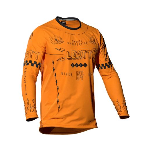 💛⚡ Camiseta Leatt MTB Gravity 3.0 Manga Larga Jr Amarillo Lager – Estilo, protección y rendimiento para jóvenes riders 🚴‍♂️🔥