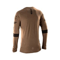 🤍🟤 Camiseta Leatt MTB Gravity 3.0 Manga Larga Marfil Marrón – Control, confort y estilo sin límites 🚵‍♀️💨