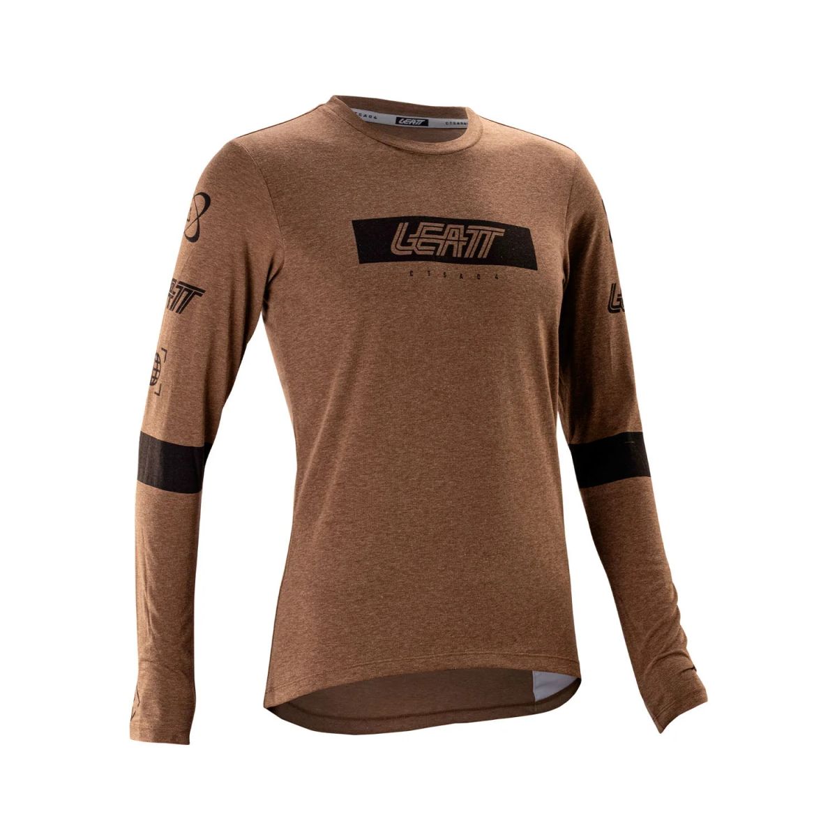 🌿🚴‍♀️ Camiseta Leatt MTB Gravity 3.0 Manga Larga Mujer Marrón Loam – Estilo natural y máximo rendimiento 💪✨ L