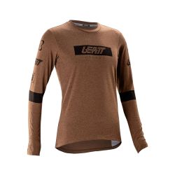 🌿🚴‍♀️ Camiseta Leatt MTB Gravity 3.0 Manga Larga Mujer Marrón Loam – Estilo natural y máximo rendimiento 💪✨