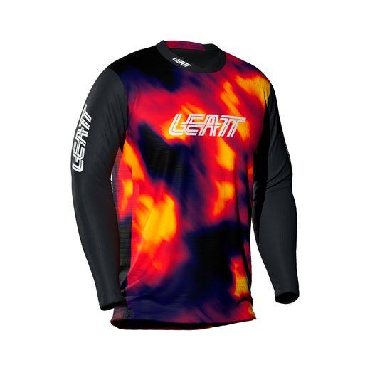 🔥🚵‍♂️ Camiseta Leatt MTB Gravity 4.0 Manga Larga Jr Rojo Heatmap – Energía, control y estilo extremo ❤️⚡