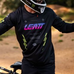 🖤🔥 Camiseta Leatt MTB Gravity 4.0 Manga Larga Race Negro – Rendimiento y estilo en su máxima expresión 🚴‍♂️💨
