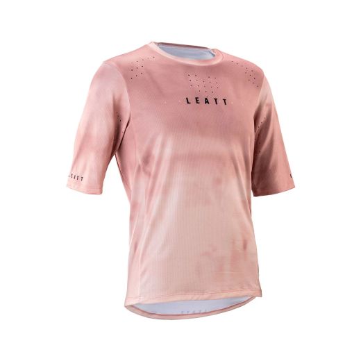 🌸🚵‍♀️ Camiseta Leatt MTB Gravity 4.0 Mujer Rosa Dusty – Estilo, comodidad y rendimiento en cada ruta ⚡💖