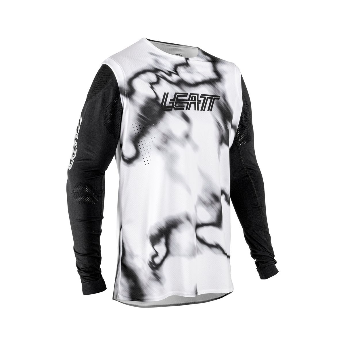 ⚪🔥 Camiseta Leatt MTB Gravity 8.0 Blanco Heatmap – Máximo rendimiento con estilo de competición 🚵‍♂️💨 L