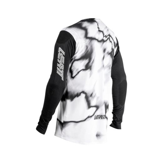 ⚪🔥 Camiseta Leatt MTB Gravity 8.0 Blanco Heatmap – Máximo rendimiento con estilo de competición 🚵‍♂️💨