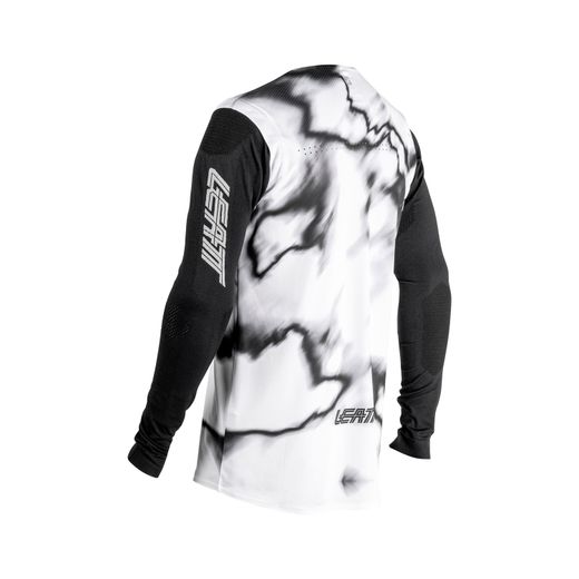 ⚪🔥 Camiseta Leatt MTB Gravity 8.0 Blanco Heatmap – Máximo rendimiento con estilo de competición 🚵‍♂️💨
