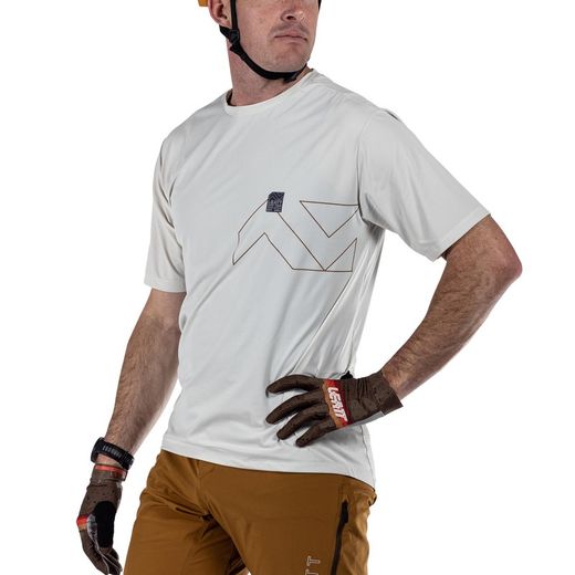 Camiseta Leatt MTB Trail 1.0 X-Flow Cream | Transpirabilidad, Comodidad y Estilo para Ciclistas de MTB