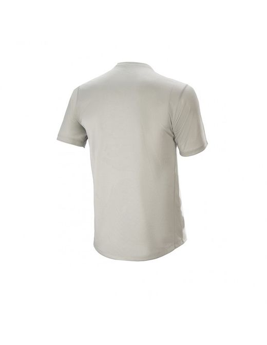 Camiseta Alpinestars Topo Manga Corta Gris Claro 🤍 | Maillot MTB Técnico para Trail y Enduro