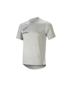 Camiseta Alpinestars Topo Manga Corta Gris Claro 🤍 | Maillot MTB Técnico para Trail y Enduro