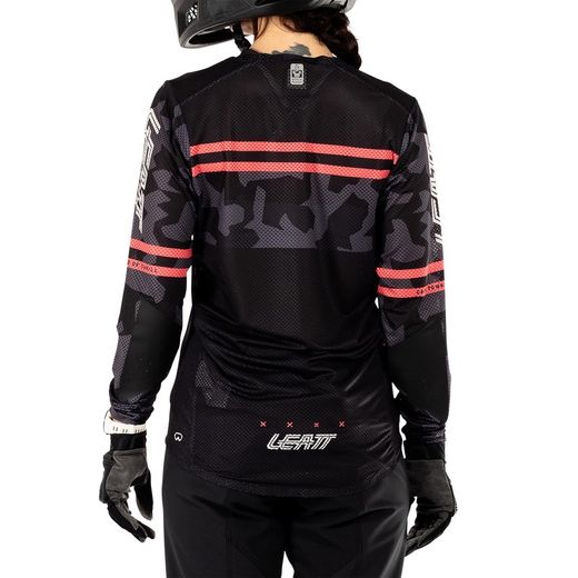 Camiseta Leatt MTB Gravity 4.0 WN Negro | Ropa de Alto Rendimiento para Mujeres Ciclistas de MTB