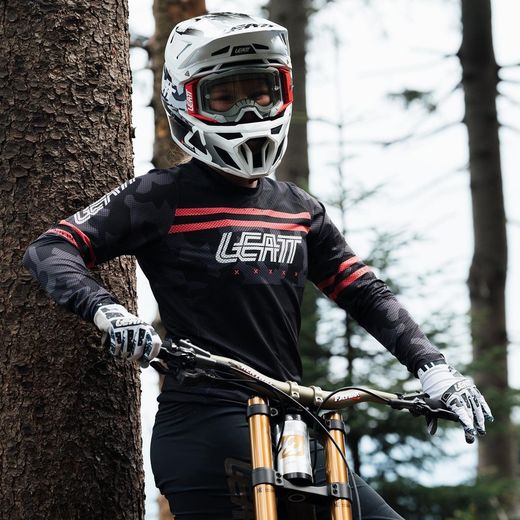 Camiseta Leatt MTB Gravity 4.0 WN Negro | Ropa de Alto Rendimiento para Mujeres Ciclistas de MTB