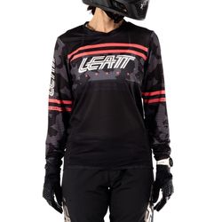 Camiseta Leatt MTB Gravity 4.0 WN Negro | Ropa de Alto Rendimiento para Mujeres Ciclistas de MTB