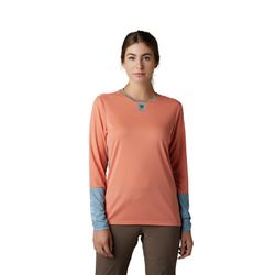 Camiseta Técnica Fox de Manga Larga Defend para Mujer – Resistencia y Rendimiento en MTB