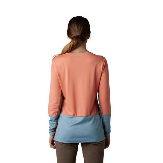 Camiseta Técnica Fox de Manga Larga Defend para Mujer – Resistencia y Rendimiento en MTB