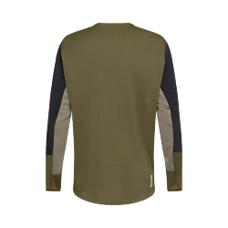 🚵‍♂️🔥 Camiseta Técnica de Manga Larga Fox Defend – Resistencia y Comodidad para MTB  Verde Oliva