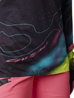 🖤💖 Camiseta Técnica De Manga Larga Lunar Flexair Para Mujer Negra/Rosa