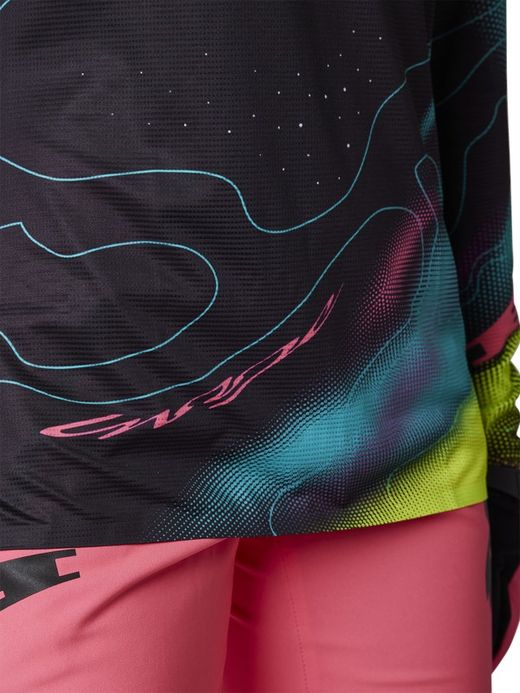 🖤💖 Camiseta Técnica De Manga Larga Lunar Flexair Para Mujer Negra/Rosa