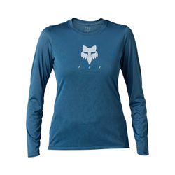 Camiseta Técnica Fox de Manga Larga Ranger TruDri™ para Mujer – Comodidad y Rendimiento en MTB Azul Pizarra Oscuro