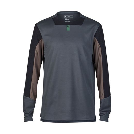 Camiseta Técnica de Manga Larga Fox Defend – Resistencia y Comodidad para MTB 🚵‍♂️🔥 Gris Grafito