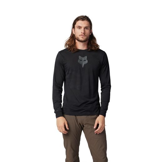 🖤 Camiseta Técnica Fox Ranger TruDri™ de Manga Larga – Comodidad y Rendimiento para MTB Negro