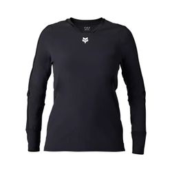 🔥 Camiseta Técnica Fox Defend Thermal Mujer – Rendimiento y Calidez para MTB (Negro) 🖤