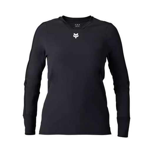 Camiseta Técnica Fox Defend Thermal Mujer – Rendimiento y Calidez para el MTB Negro