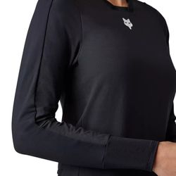 🔥 Camiseta Técnica Fox Defend Thermal Mujer – Rendimiento y Calidez para MTB (Negro) 🖤