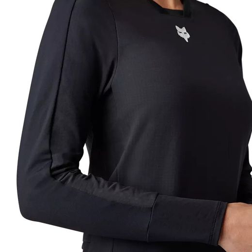 🔥 Camiseta Técnica Fox Defend Thermal Mujer – Rendimiento y Calidez para MTB (Negro) 🖤