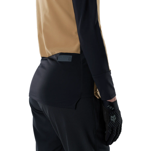 🔥 Camiseta Técnica Fox Defend Thermal Mujer – Rendimiento y Calidez para MTB (Marrón Azúcar) 🖤